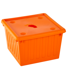 Storage box with lid 25L (light orange)