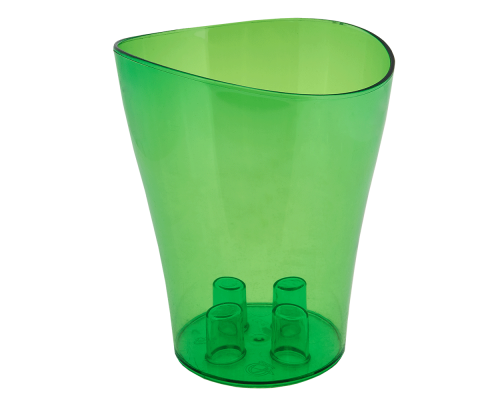 Flowerpot "Nika" for orchids 16x19cm (green transparent)