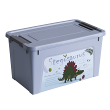 Container "Smart Box" with decor 3,5L (gray, Dinosaur)