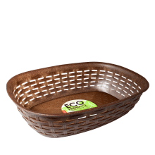 Basket "Rattan" 30,5x21,5x7,5cm. ECO WOOD (brown)
