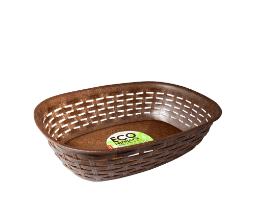 Basket "Rattan" 30,5x21,5x7,5cm ECO WOOD (brown)