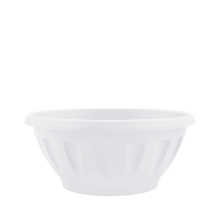 Flowerpot "Janna" with tray 20x8,5cm (white)