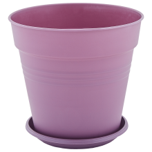 Flowerpot "Gloria" with tray 11x10,2cm (violet)