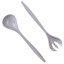 Fork and spoon for salad (cocoa)