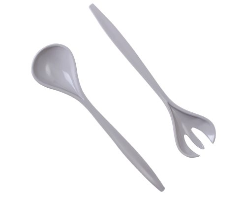 Fork and spoon for salad (cocoa)