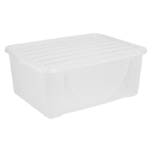 Storage box with lid 9,6L (transparent)