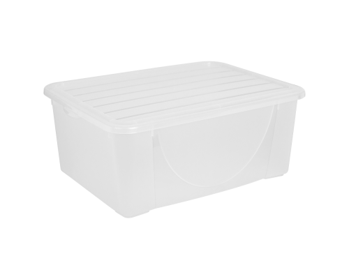 Storage box with lid 9,6L (transparent)