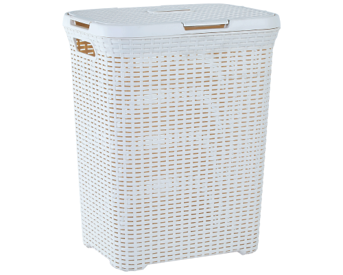 Laundry bin "Rattan" 50L (white rose)