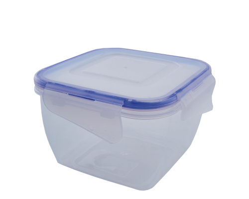 Food storage container with clip square 0,9L (transparent)