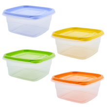 Food storage container "Omega" square 0,45L (mix)