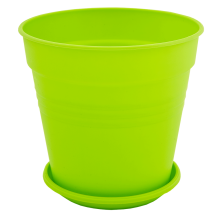 Flowerpot "Gloria" with tray 23,1x22,1cm (light green)