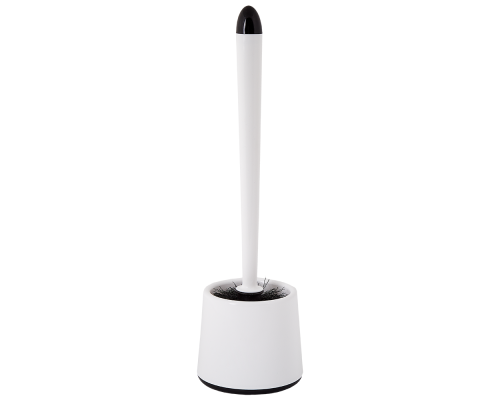 Toilet brush with stand "Optima" (white / black)