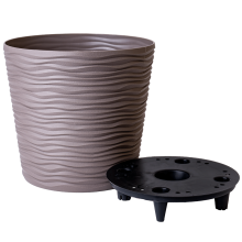 Flowerpot "Fusion" with insert low d16x14,5cm (cappuccino)