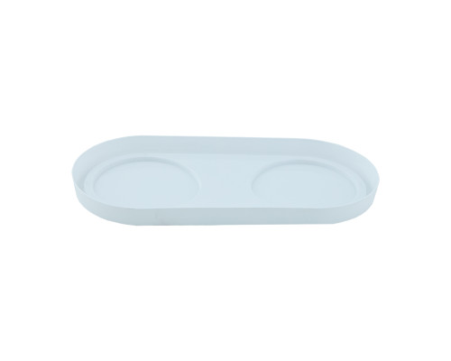 Tray for 2 flowerpots (white)