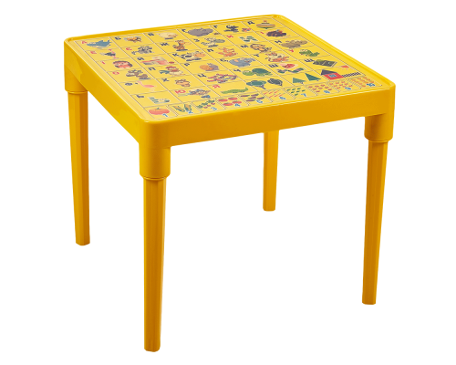 Children's table "Ukrainian Alphabet" (dark yellow)