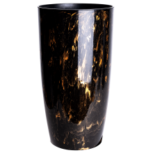 Вазон "Альфа" d16*30см. Stone (чорний агат)