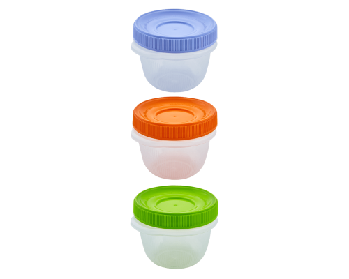 Food storage container "Omega" round 0,285L (mix)