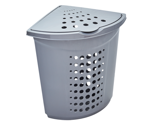 Laundry bin corner 45L (gray)