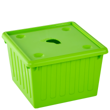 Storage box with lid 25L (olive)