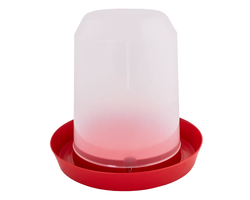 Drinking-bowl for birds (red / transparent)