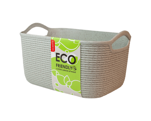 Basket "Jute" M ECO WOOD (segebrush)