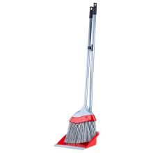 Set of broom and scoop "Euro" (red / gray)
