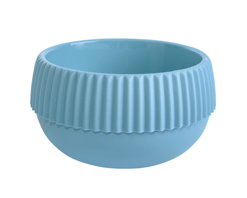 Flowerpot "Boho" low d13cm (gray blue)