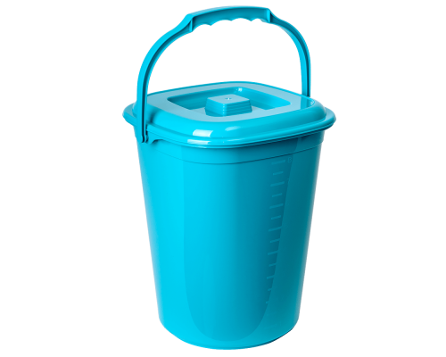 Pail "Smart" with lid 9L (turquoise)