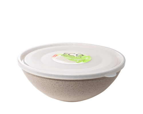 Bowl with lid 2L ECO WOOD (white rose)