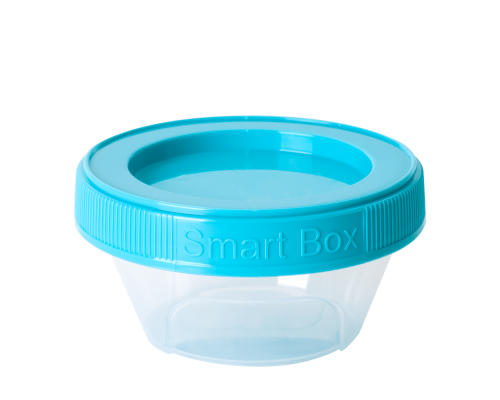 Container "Smart Box" round 0,06L (transparent / turquoise)