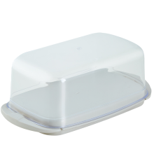 Butter dish (white rose)