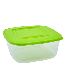 Food storage container square 3L (transparent / olive)