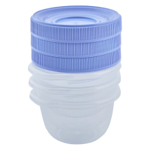 Set of containers "Omega" 0,285L (3 pcs) (transparent / lilac)