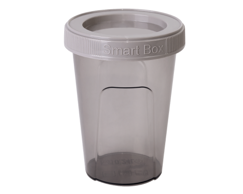 Container "Smart Box" round 0,24L (brown transparent / cocoa)