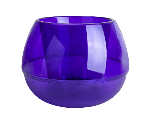 Flowerpot "Sphere" d10cm (violet transparent)