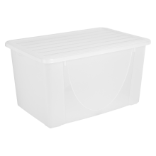 Storage box with lid 40L (transparent)