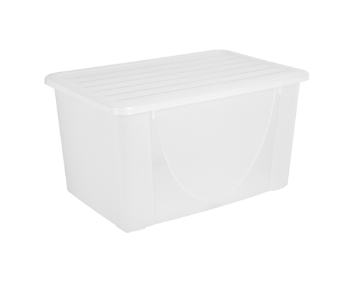 Storage box with lid 40L (transparent)