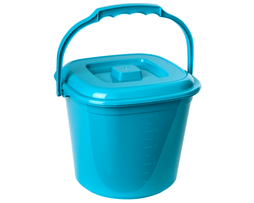 Pail "Smart" with lid 6L (turquoise)