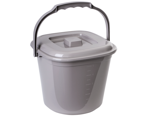 Pail "Smart" with lid 6L (cocoa)