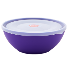Bowl with lid 2L (dark lilac / transparent)