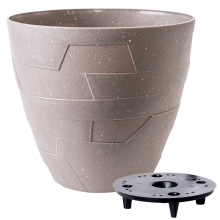 Flowerpot "Ceramo" with insert d14,5x13cm (cappuccino concrete)