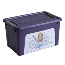 Container "Smart Box" with decor 3,5L (purple, Girls)