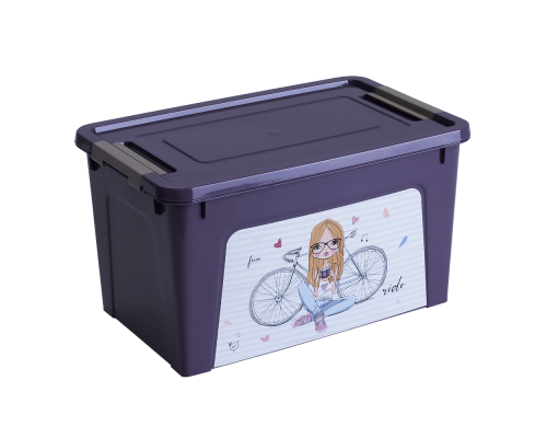 Container "Smart Box" with decor 3,5L (purple, Girls)