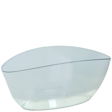 Flowerpot "Orchid" oval with insert 32x14cm (transparent)