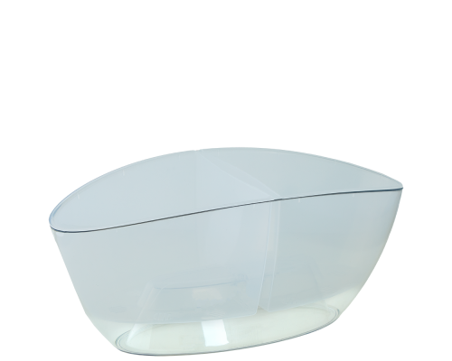 Flowerpot "Orchid" oval with insert 32x14cm (transparent)