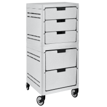 Chest of drawers on 5 drawers on wheels (white)