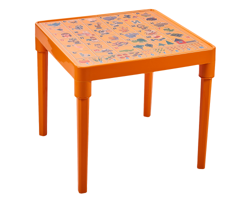 Children's table "Ukrainian Alphabet" (light orange)