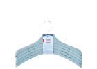 Plastic hanger with a metal hook