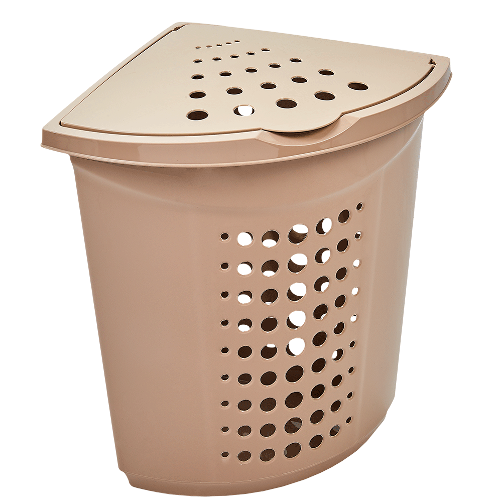 Laundry bin corner 45L. (creamy)